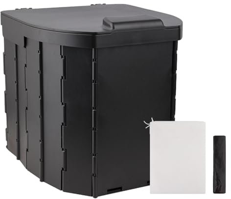 Qikam Tragbare Campingtoilette für Erwachsene, faltbare Reisetoilette - Eimer-Toilettensitz,Klappbare Toilette für Erwachsene zum im Freien, lange Reise, Boot, Auto