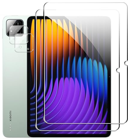 Rojeuinn [4 Pack] Protector de Pantalla para Xiaomi Pad 7/7 Pro 11.2'',[2 Pack] Cristal Vidrio Templado y [2 Pack] Protector de Lente de Cámara, 9H,HD