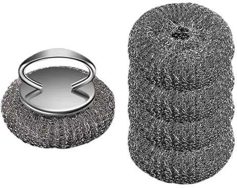 Estropajo de acero para platos, estropajo de platos, estropajo de acero inoxidable, esponjas de limpieza para ollas, limpiador de platos con almohadillas de repuesto, almohadilla de limpieza para