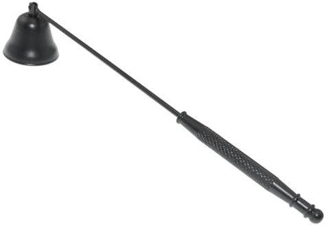 Lind Kitchen Horn Model Candle Extinguishing Cover 21cm Black Aroma Candle Tools Antique Style Stainless Steel with Long Handle Polished Wick Flame Snuffer