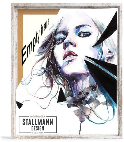 Stallmann Design Schattenfugenrahmen für Keilrahmen | 30x40 cm | vintage | MDF Rahmen für Leinwände mit außergewöhnlicher Tiefenwirkung (40mm) | mit Montagezubehör | ohne Glas und Rückwand