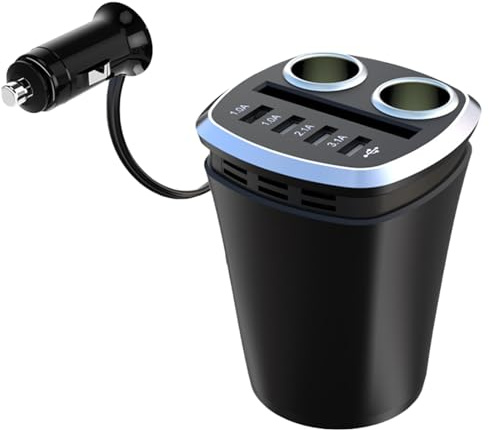 6 in 1 presa di corrente 120 W 4 USB adattatore per caricabatterie da auto adattatore per caricabatterie 2 prese per tablet adattatori splitter