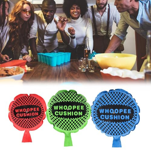 3pcs Se-lf Inflating Whoopee Cushions, Funny Fart b-laster, Fart Cushion Prank Toy, Tricky Party Favour Fools Day Supply Gift for Birthday Christmas Stocking