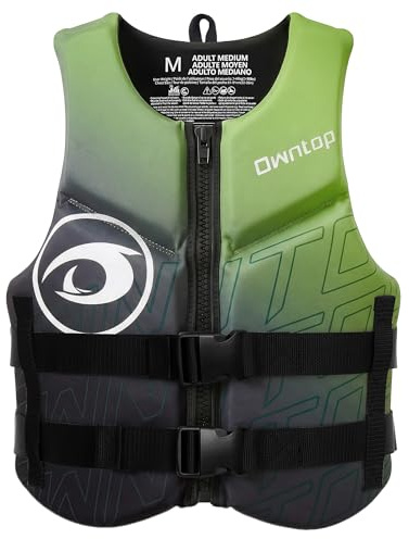 Owntop Schwimmweste für Erwachsene | Leichte Neopren-Schwimmhilfe | Faltbare Auftriebsweste mit Doppelschnallen für SUP, Kajak, Paddeln, Angeln