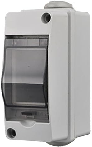 Circuit Breaker Box,2 Way Power Distribution Box,IP65 Distribution Protection with Transparent Cover,Outdoor Plastic Electronic Junction for Construction (HT‑2 Way)