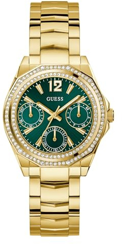 Guess Ladies Ritzy Gold 36mm Watch with Stainless Steel Bracelet & 3 Bar Water Protection - GW0685L5