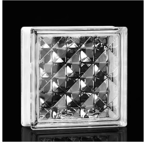 Zfmnoyev Brique De Verre Architecturale Rectangulaire en Cristal Transparent, pour La Transmission De La Lumière Et L'intimité, pour Cloisons De Bar, D'hôtel, De Chambre Ou De Salon(G)