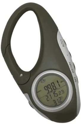 Handheld Thermometer Altimeter Green Abs Barometer for Mountain Climbing