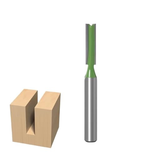 Router Bit 1/4′′ 6mm Shank Single Double Flute Straight Bit Milling Cutter for Wood 6MM Tungsten Carbide Router Bit Woodwork Tool Set(6.35x5x20mm)