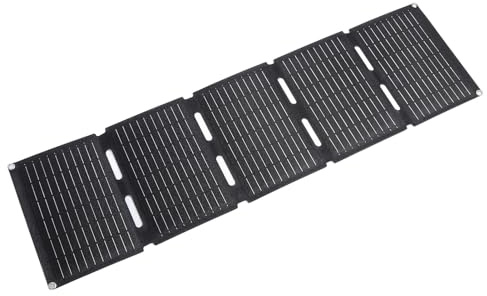 Fdit Panneau Solaire Pliable 100W, Double Sortie USB, Charge Rapide, Chargeur Portable pour Camping Randonnée Sac à Dos