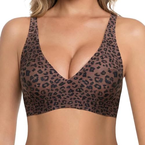 ALQFHFY Deep V Bras for Women,Jelly Wireless Bra for Womens