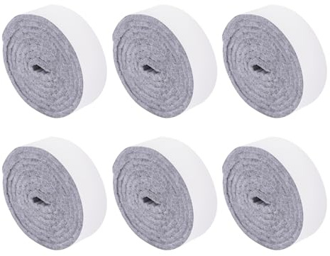 6 stycken filtglidare, självhäftande, golvskydd, starka filtremsor (100 cm x 2 cm), 3 mm tjocka filtremsor, självhäftande, starkt självhäftande, halkfritt skydd för stolar, golvskydd eller fönster