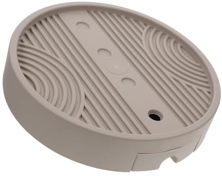 ifundom Support à roulettes pour Pots de Fleurs Rond 26,5 Cm en Matériau Épais, Bac d'eau Amovible avec Drainage, Plateau Mobile de Jardin pour Intérieur et Extérieur, Plateau Décoratif