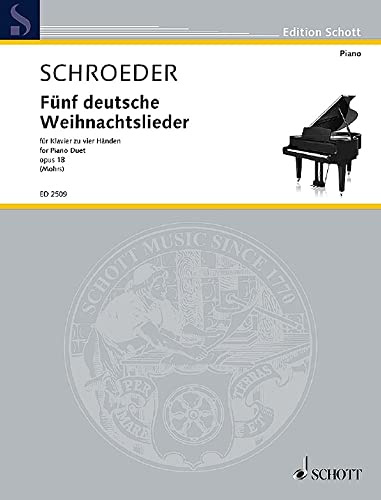 Five German Christmas songs: op. 18. piano (4 hands).