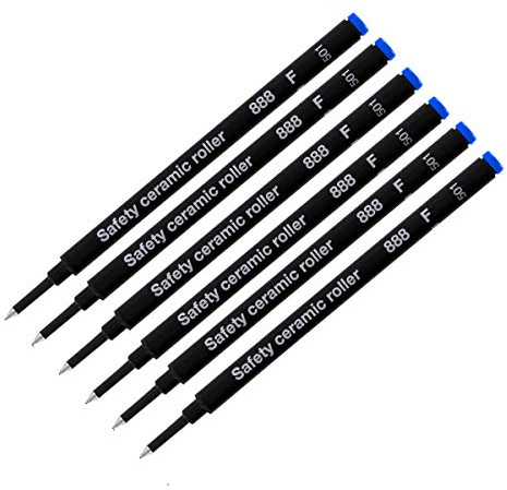 Schmidt 888 Tintenrollerminen, feine Spitze, Blau, 6 Stück
