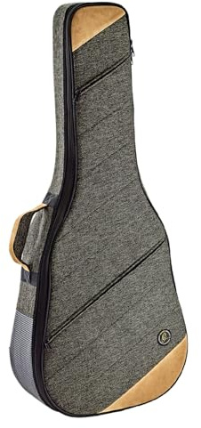Ortega Guitars Guitar Soft Case - Dreadnought - Tasche für Akustik Gitarre - Höhe 107 cm - Breite 42 cm - Baumwolle / Leinen, Mocca (OSOCADN-MO) | für Dreadnought-Akustikgitarren, Höhe 107cm Breite 42cm, mit Schultergurten, Baumwolle / Leinen, OSOCADN-MO