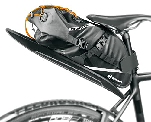 SKS GERMANY EXPLORER EXP. SADDLEBAG wasserdichte Bikepacking-Satteltasche, Fahrradzubehör (Fahrradtasche mit Schutzblech zur werkzeuglosen Befestigung, verstellbare Gurte, inkl. Packnetz)