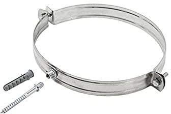 Collare di fissaggio inox per canna fumaria - Staffa a parete semplice - Staffa di ancoraggio per tubo (Ø 250 mm)