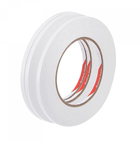 sourcing map 3 Pcs Ruban Adhésif Double Face, Papier Support Idéal pour Bureau, Art, Maison, Quotidienne Emploi (5mm 50m/164-Pieds)