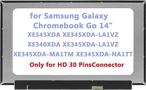 14.0 Replacement for Samsung Galaxy Chromebook Go XE345XDA XE340XDA XE345XDA-KA2UK XE345XDA-LA1VZ XE345XDA-MA1TM XE345XDA-NA1TT LCD Screen Replacement Display Panel HD (Only for Non Touch)