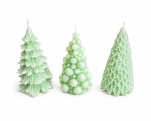 Kerze Tannenbaum Grün 3er Set