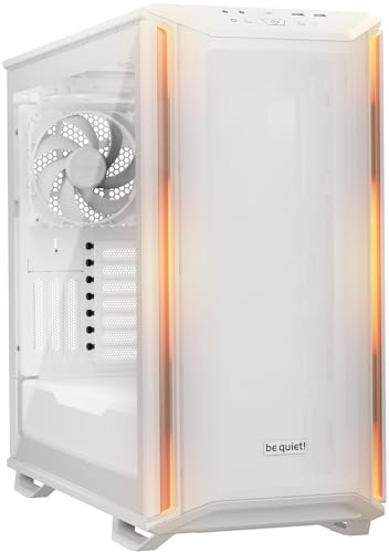 be quiet! Dark Base 701 | Midi Tower PC Case | Mesh Front | Airflow Optimized | 3 Pre-Installed Silent Wings 4 Fans | ARGB Lighting with Controller | Tempered Glass | PWM and ARGB Hub | White | BGW59