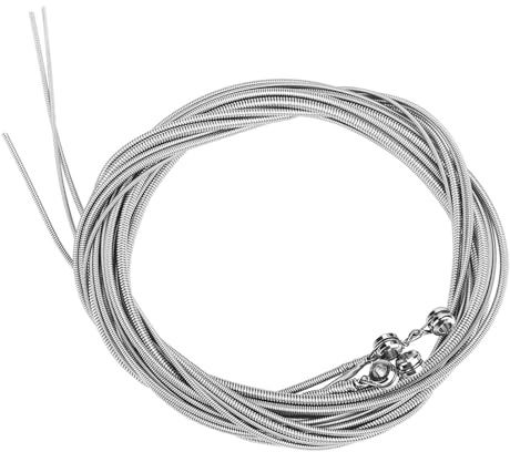 Cuerdas para bajo Eléctrico de 1,4 Mm - Suaves, Inoxidables - Compatibles con Bajos Eléctricos de 4 Cuerdas - Ligeras y Portátiles - Ideales para Principiantes en bajo