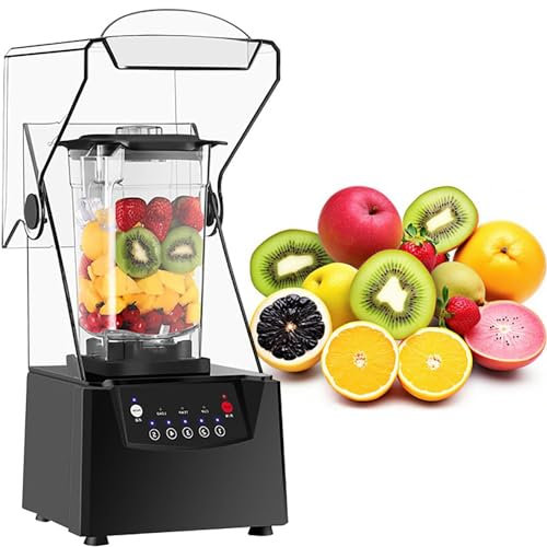Batidora Para Hacer Batidos De 2200 W, Batidora De Mesa Con 5 Velocidades Ajustables, Recipiente De Capacidad Efectiva De 2 Litros, Batidora De Alta Velocidad Máxima De 17000 Rpm (2 Tazas)