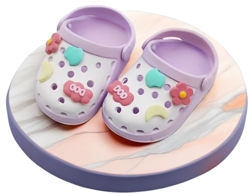 Mrwtesio Lububu - Scarpe per bambole, alla moda, di alta qualità, accessori Labubu da 17 cm, accessori decorativi Labubus, mini scarpe con dita, senza bambola (viola)