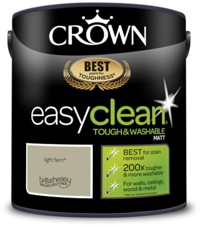 Crown Easyclean Matt Emulsion Paint 2.5L Light Fern