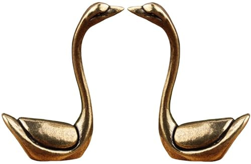 Yahu Lando Brass Animals Figurine Decorative,Solid Copper Decorations,Metal Statue,Pure Brass Swan Statue,Elegant Decor Figurine，Ideal Decor for Home, Office, or Café