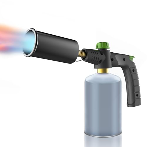 4ALLTECH Propane Torch Gun with Adjustable Flame — Cooking & Searing Tool for Steak, BBQ, Sous Vide & Camping | Fits Standard 1LB Propane Tank | One-Click Ignition