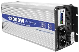 Convertisseur Tension Convertisseur Puissance À Onde Sinusoïdale 6000 W 8000 W 12000 W Onduleur 12V 24V 48V vers 220V 230V Transformateur Tension pour Voiture Solaire(EU-12000W-220V-48V)