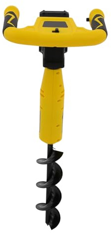 YNAADYH Erdbohrer Pfahlbohrer,DC20V 350W Kabelloser Pfostenlochgräber,550rpm Elektrische Grabungsmaschine mit Akku,Hohem Drehmoment (7 N·m),für Stadtbegrünung