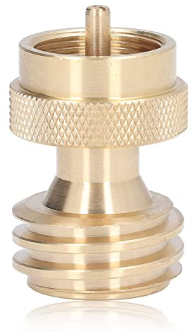 Propan Tank Adapter Liten Mässing Gas Tank Converter Refill Ventil för Camping BBQ Grillar Värmare Lyktor gjorda av slitstarkt mässingsmaterial