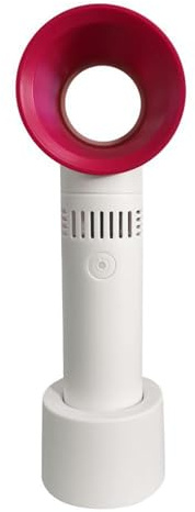 HETHLIF Mini Ventilador USB sin Aspas, Ventilador de Aire Acondicionado Portátil para Secado de Extensiones de Pestañas, Material Metálico ABS PC de 250mm de Tamaño (01)