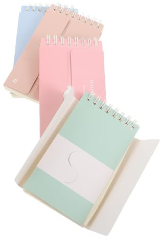 ABOOFAN Lot de 4 Blocs-notes Portables à Spirale 4 Couleurs Pastel Format Petit, Cartes de Mémo pour Vocabulaire, Cahiers de Vocabulaire Pratiques pour Étude et Bureau Couleur Aléatoire