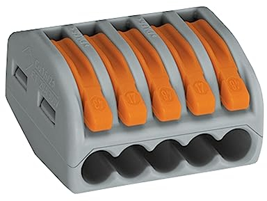 Wago, 222-415, Terminale di collegamento, 5 poli, confezione da 40 pezzi