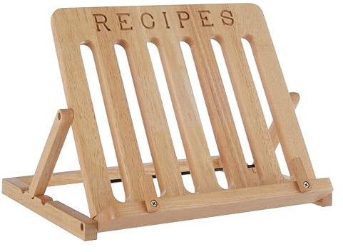 Premier Housewares Rubberwood Book Stand Book Holder Cookbook Stand For Kitchen Book Stand For Desk Recipe Book Stand 7 X 33 X 27 Cm