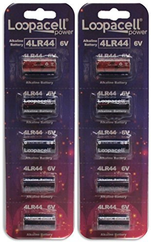 10 4LR44 6V Alkaline Batteries for Dog Shock/Training Collars by Loopacell by LOOPACELL