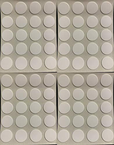 13mm Self Adhesive Screw Cover Caps Stick on Furniture Sticker Screw Hole - White x80