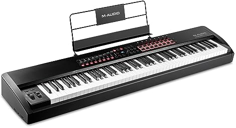 M-AUDIO Hammer 88 Pro – 88-Tasten USB MIDI Keyboard Piano Controller mit gewichteten Hammer Action Tasten, Beat Pads und Native Instruments Soundpaket (NKS Integration)