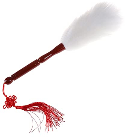 Plumeaux Antistatique Laine Plume Brosse Duster Poussière Outil De Nettoyage Manche En Bois Dépoussiérage Brosse De Nettoyage Laine Duster Brosse Pour Poussière Balai Outils De Nettoyage (Couleur :