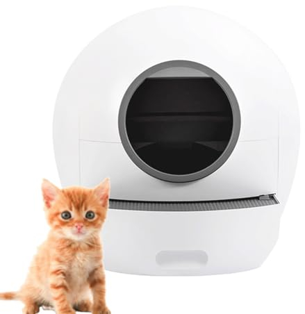 BREZO Lettiera Gatto Autopulente, Lettiera Gatto Chiusa, con Controllo App e Avviso di Sicurezza e Monitoraggio Sanitario Intelligente, Lettiera for Gatti con Rimozione Odori for più Gatti