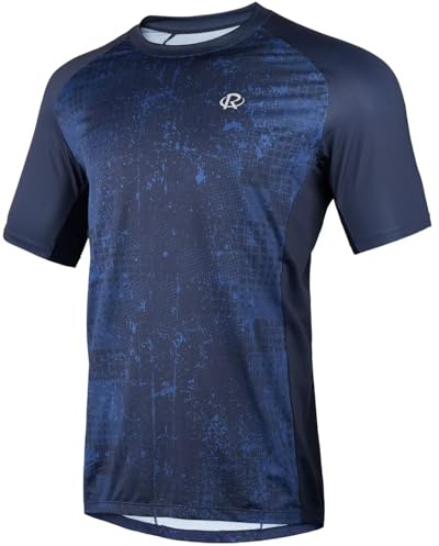 ROTTO Maillot MTB Hombre Camiseta de Ciclismo Manga Corta para MTB BMX Downhill Secado Rápido Que Absorbe la Humedad