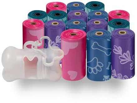 Hundekotbeutel (240 Stück) by Best Pet Supplies - Dicker Kunststoff, Assortierte Farben, size 33x23 cm - leicht zu transportieren