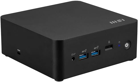MSI Cubi NUC Barebone Ordinateur de bureau, Intel Core 7-1365U, 2 emplacements DDR5 (jusqu'à 64 Go), vPRO Enterprise, WiFi 6E, remplacement avancé de 3 ans (13MQG-202BUS)