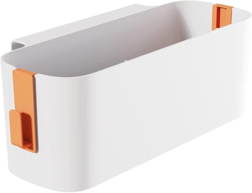 ACTIUSIS Bett Organizer zum Einhängen, Hängekörbe mit 2 Abnehmbarer Haken, Robuste Nachttisch Caddy,Wohnheim, für Familie, Büro(Orange)