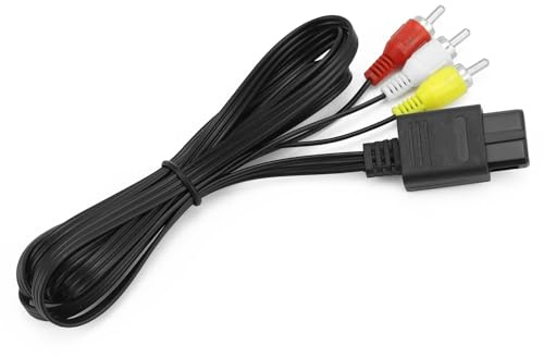 QWORK® Videokabel, Stereo Audio Video AV RCA Kabel, Kompatibel mit N64, SNES, GC