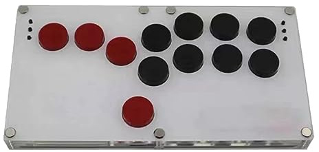 Rtauhife Joystick de Dedo Delgado, BotóN Completo, Controlador de Lucha Arcade, Controlador de Juego con FuncióN de Intercambio en Caliente para Juego de Arcade Favorito